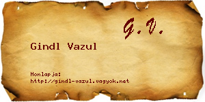 Gindl Vazul névjegykártya